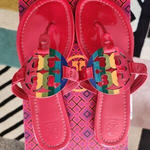 Tory Burch Miller Sandals Red/Rainbow